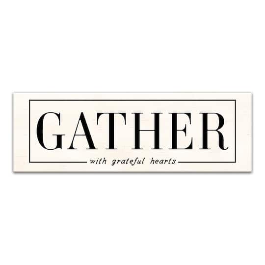 Gather Here with Grateful Hearts Canvas Wall Art